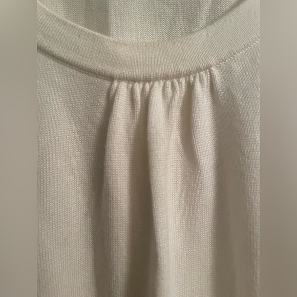 Lands End Womens Ivory Cotton Modal Lightweight Short Cap Sleeve Sweater;Size XL - Picture 5 of 6